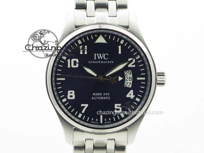 MIROTIME 0323 Pilot Chrono SS AZF 1:1 Best Edition Blue Dial on Brown Leather Strap A TimelessDesign 7060